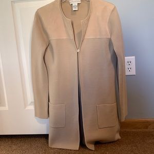 Doncaster Wool and Leather Cardigan sweater